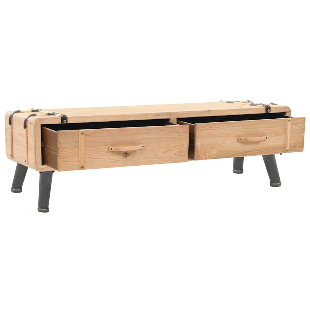 vidaXL TV-bänk massivt granträ 120x33x35 cm