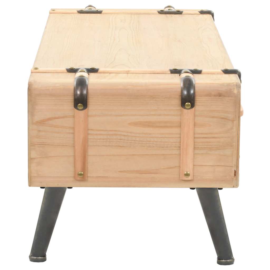 vidaXL TV-bänk massivt granträ 120x33x35 cm