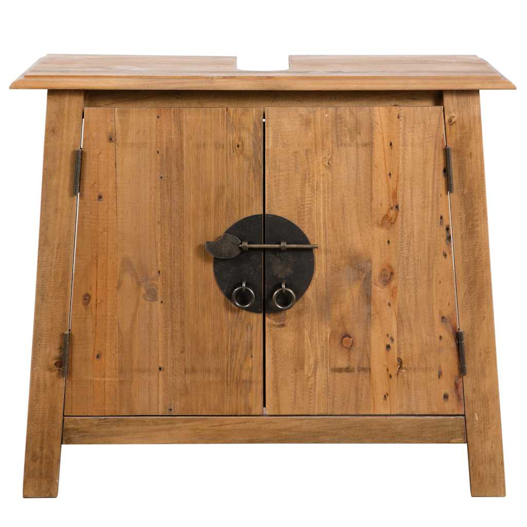 vidaXL Badrumsunderskåp massiv furu 70x32x63 cm