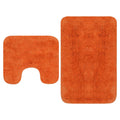 vidaXL Badrumsmattor 2 st tyg orange