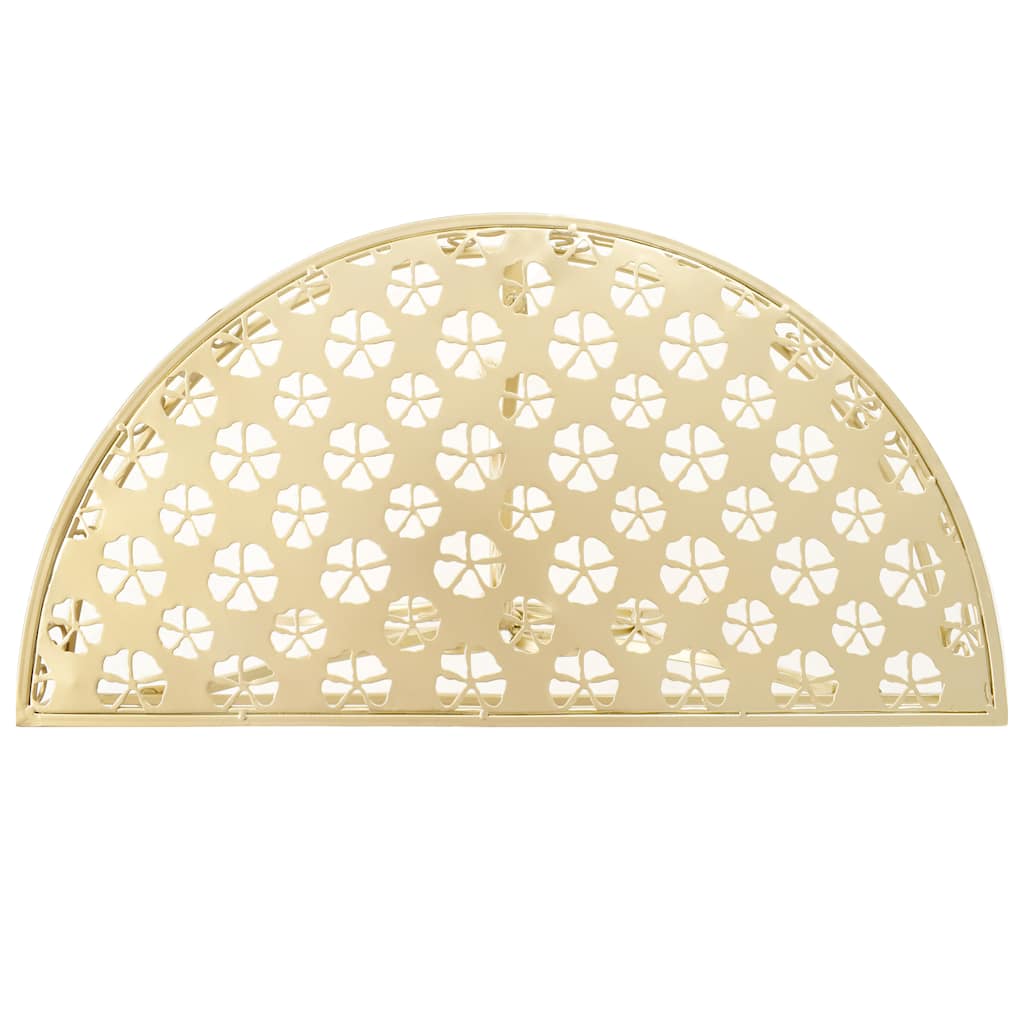 vidaXL Sidobord vintage stil halvrunt metall 72x36x74 cm guld