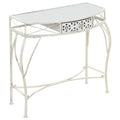 vidaXL Sidobord fransk stil metall 82x39x76 cm vit