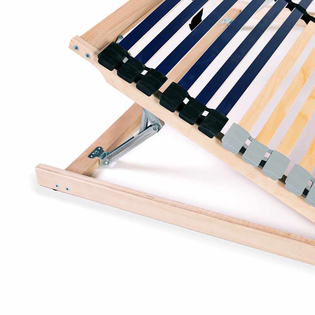 vidaXL Ribbotten utan madrass med 42 ribbor 7 zoner 90x200 cm