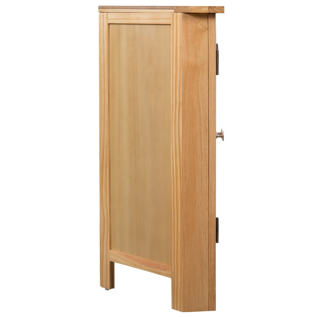 vidaXL Hörnskåp 80x33,5x78 cm massiv ek