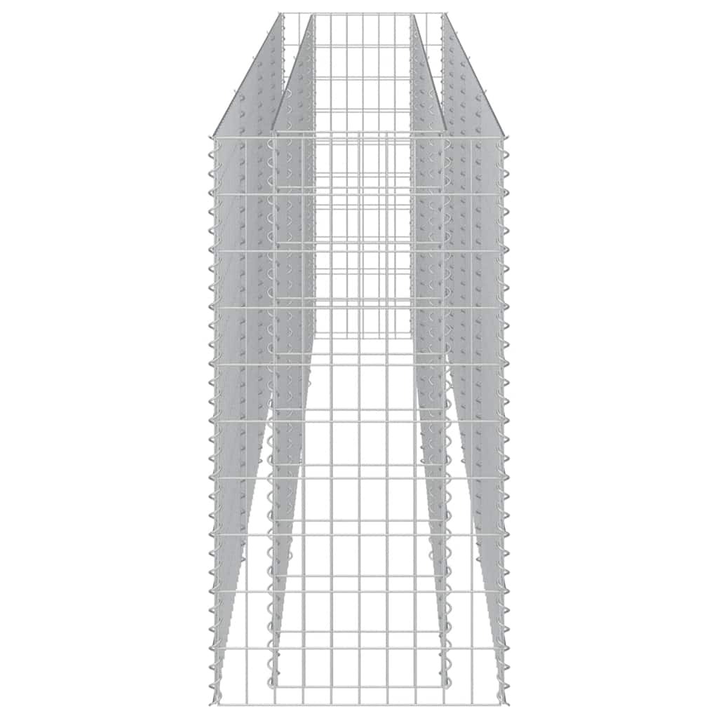vidaXL Planteringsgabion upphöjd galvaniserat stål 360x50x100 cm