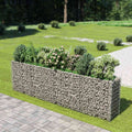 vidaXL Planteringsgabion upphöjd galvaniserat stål 360x50x100 cm