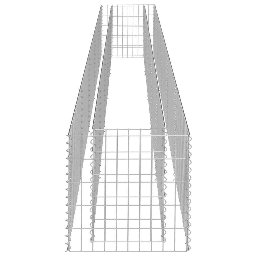 vidaXL Planteringsgabion upphöjd galvaniserat stål 450x50x50 cm