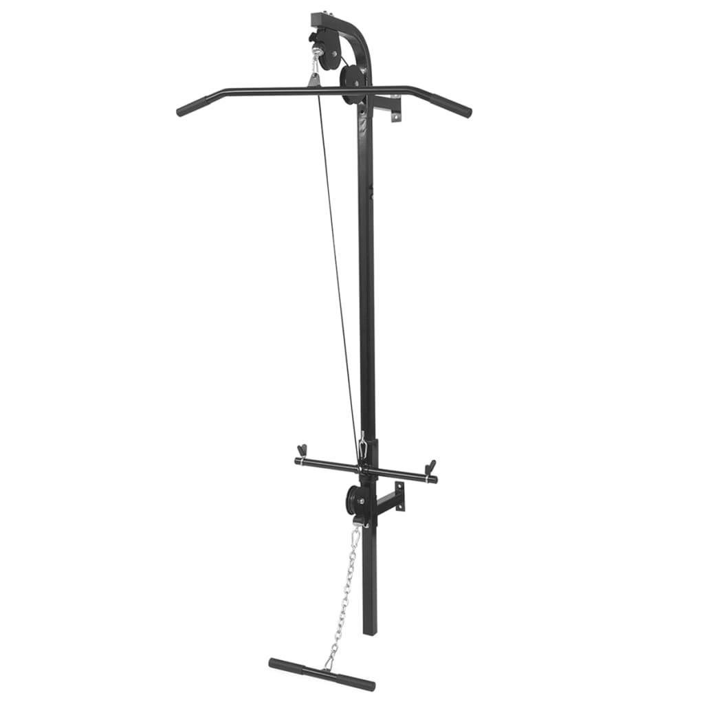 vidaXL Väggmonterat power tower med viktskivor 40 kg