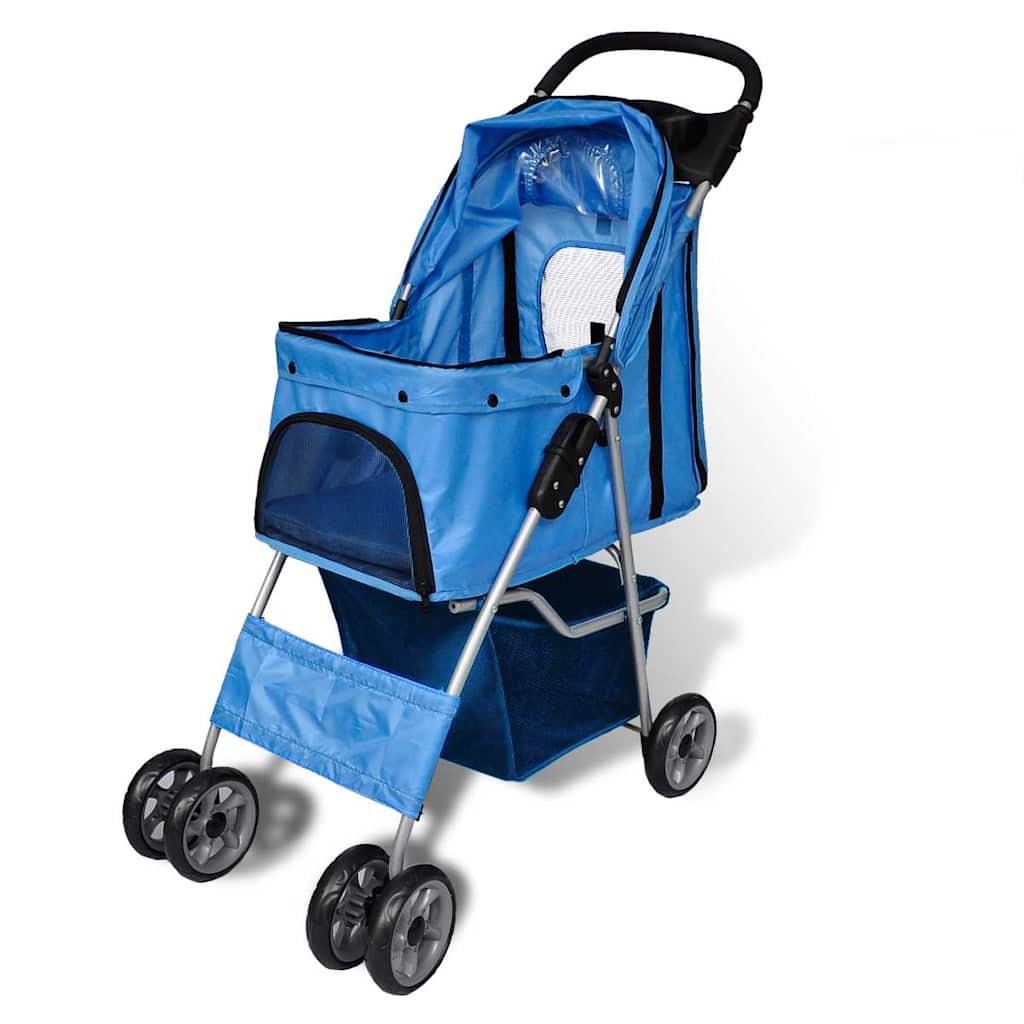 vidaXL Djurvagn 15 kg blå