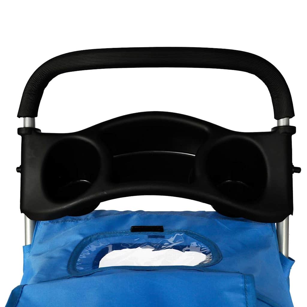 vidaXL Djurvagn 15 kg blå