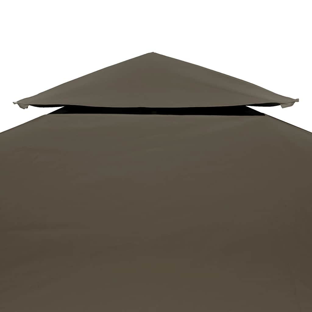 vidaXL Paviljongtak med ventilering 310 g/m² 3x3 m taupe