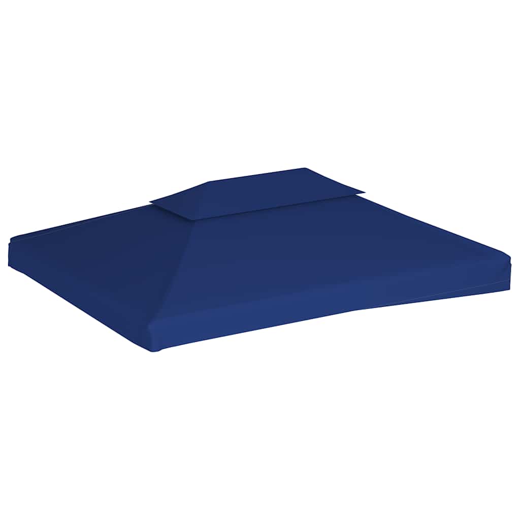 vidaXL Paviljongtak med ventilering 310 g/m² 4x3 m blå
