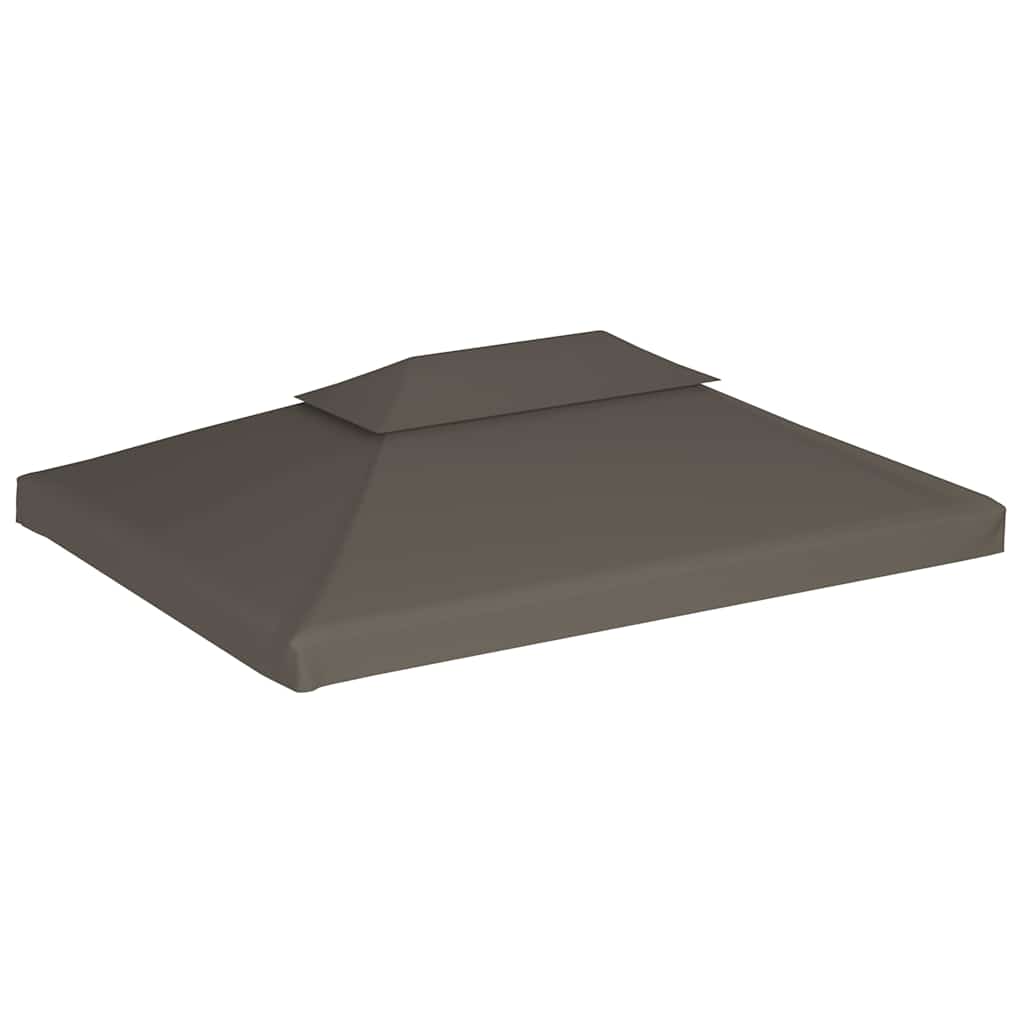 vidaXL Paviljongtak med ventilering 310 g/m² 4x3 m taupe
