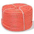 vidaXL Tvinnat rep i polypropylen 6 mm 500 m orange