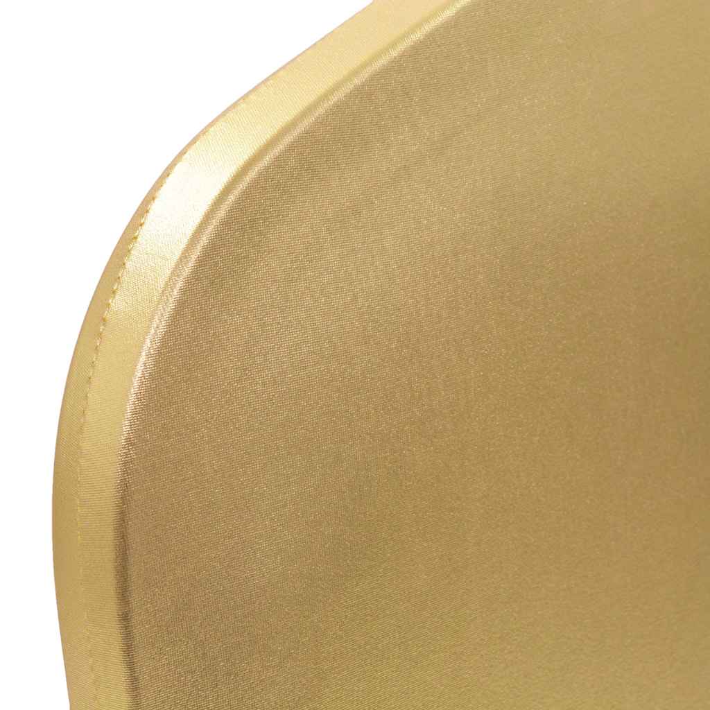 vidaXL 6 st stolsöverdrag stretch guld