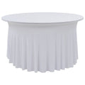 vidaXL Bordsöverdrag 2 st stretch golvlångt vit 120x74 cm