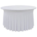 vidaXL Bordsöverdrag 2 st stretch golvlångt vit 180x74 cm