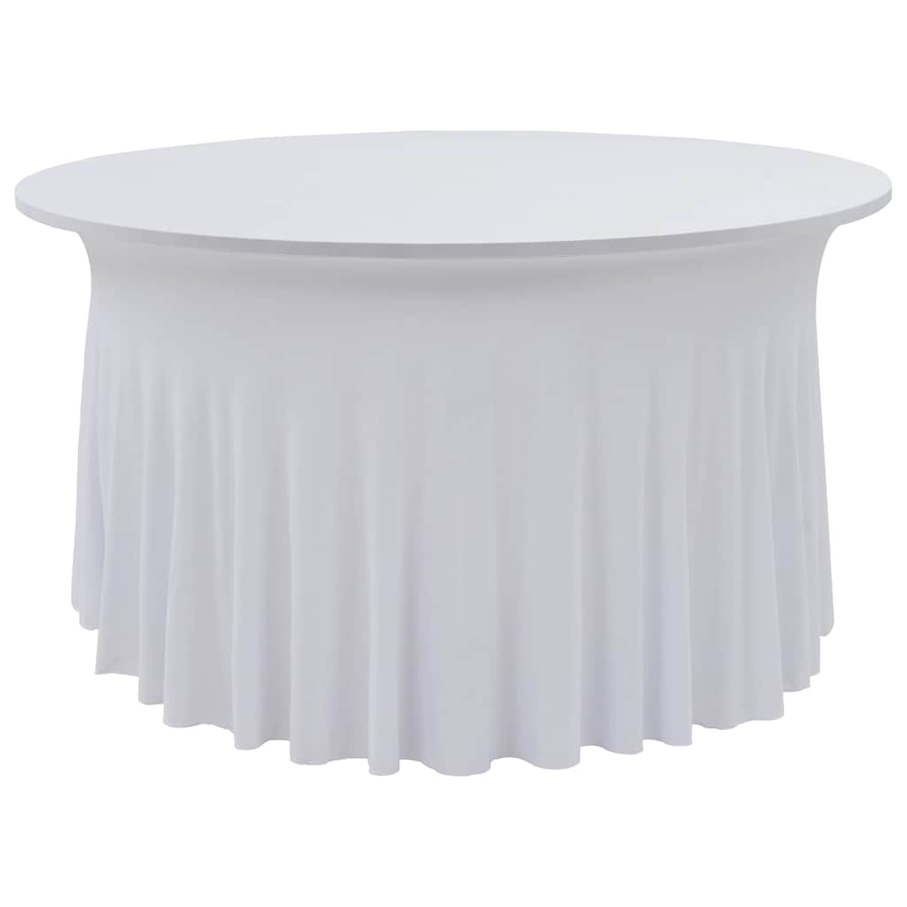 vidaXL Bordsöverdrag 2 st stretch golvlångt vit 180x74 cm