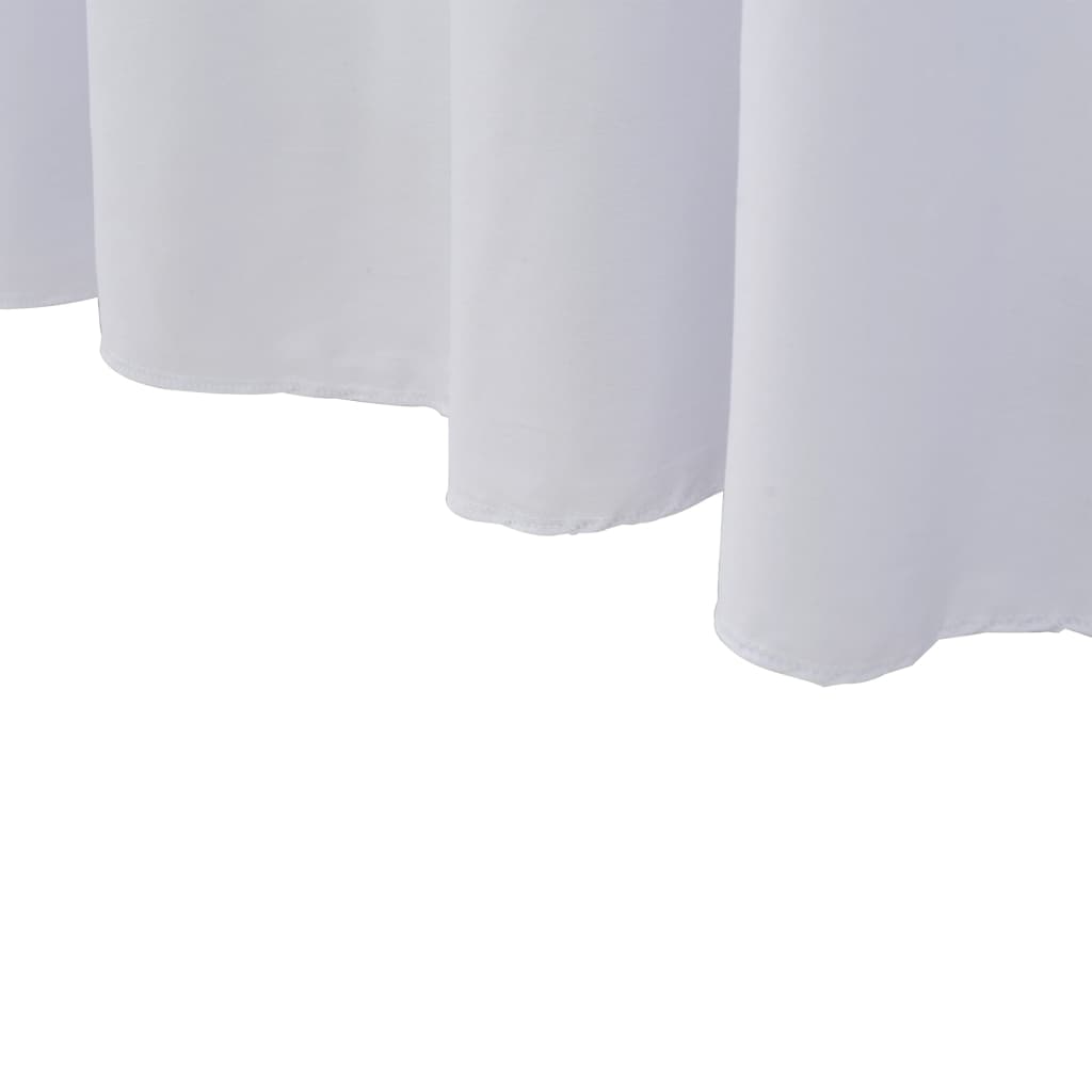 vidaXL Bordsöverdrag 2 st stretch golvlångt vit 120x60,5x74 cm