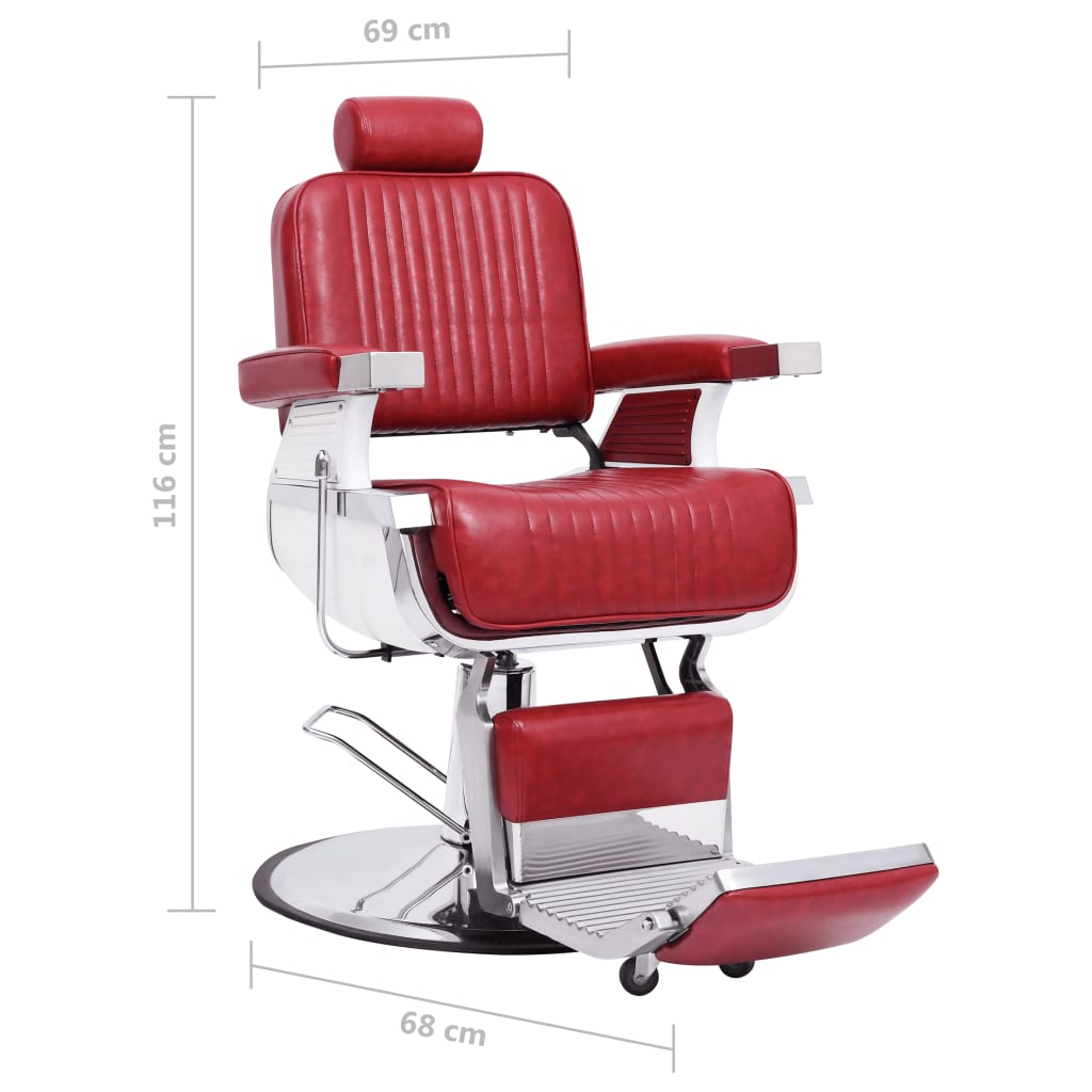 vidaXL Frisörstol 68x69x116 cm konstläder röd