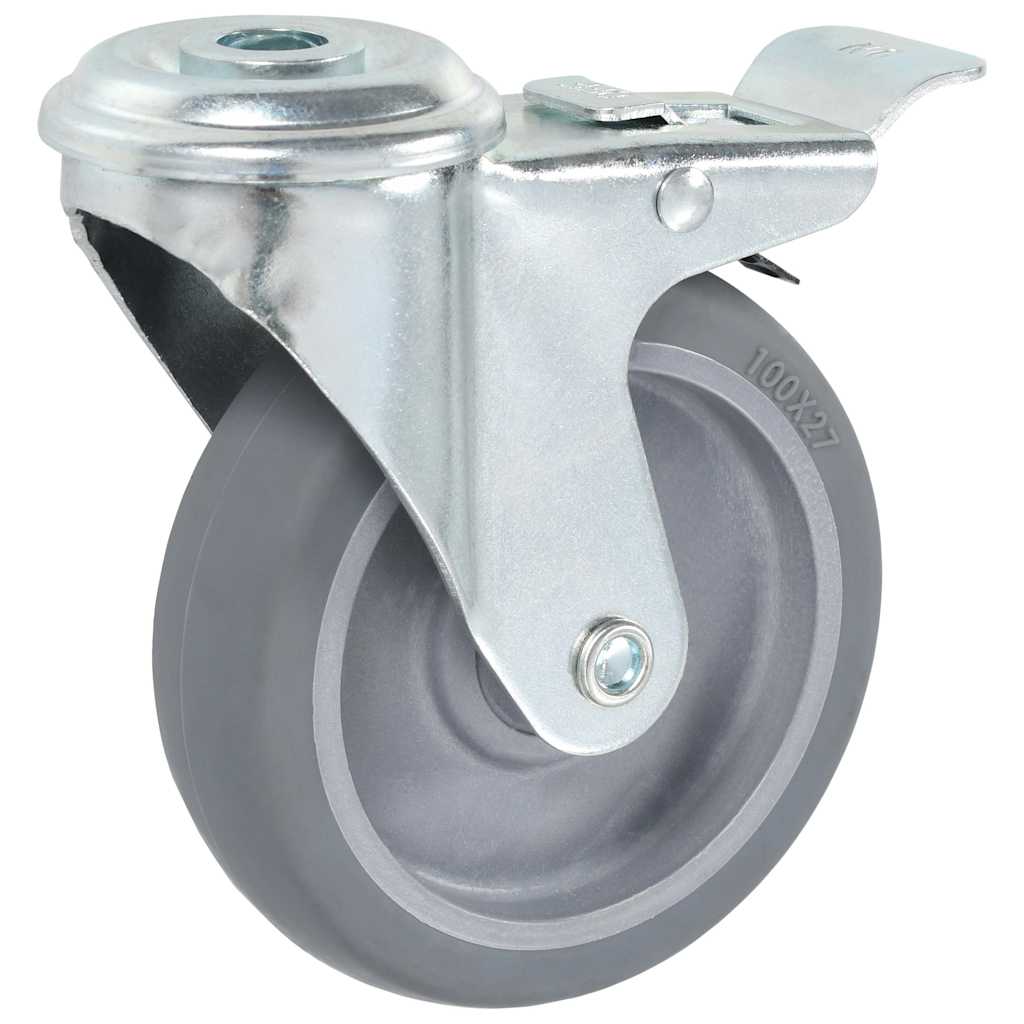 vidaXL Länkhjul med bulthål 4 st 100 mm