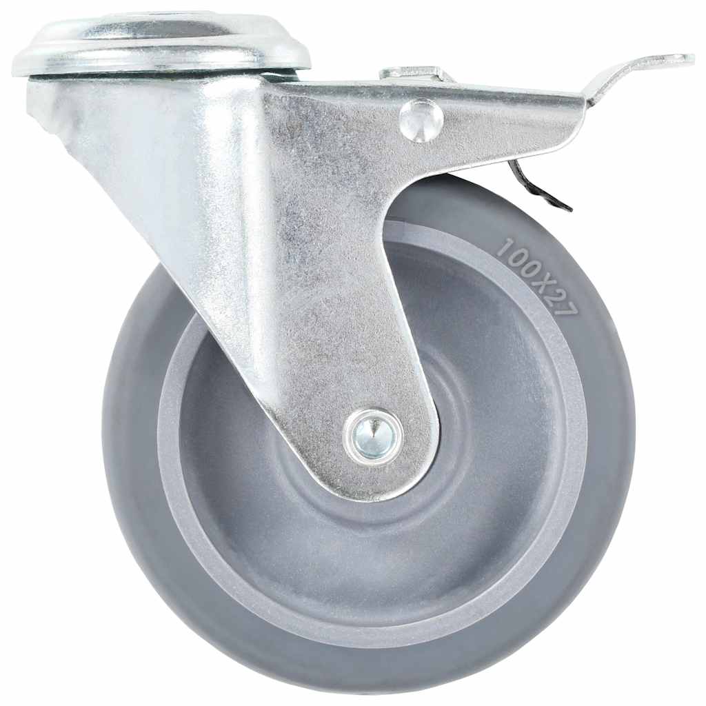 vidaXL Länkhjul med bulthål 4 st 100 mm