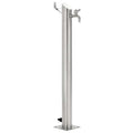 vidaXL Vattenpost för trädgården 95 cm rostfritt stål rund
