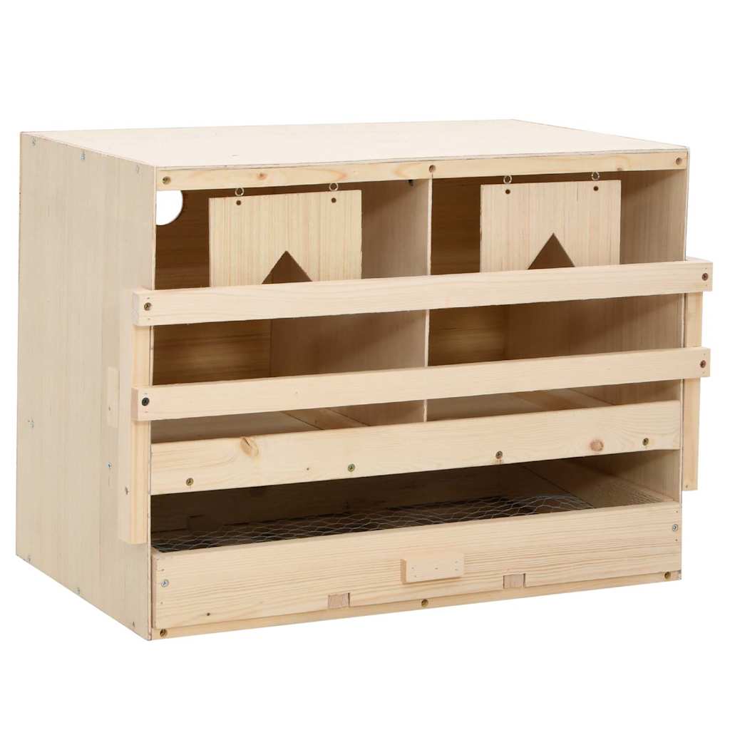 vidaXL Värprede 2 fack 63x40x45 cm massiv furu