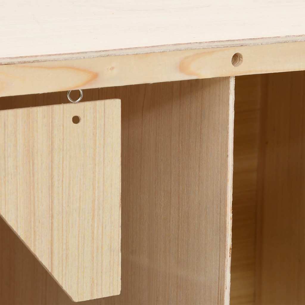 vidaXL Värprede 2 fack 63x40x45 cm massiv furu
