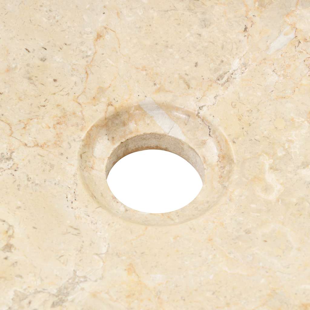 vidaXL Handfat 40x12 cm marmor gräddvit