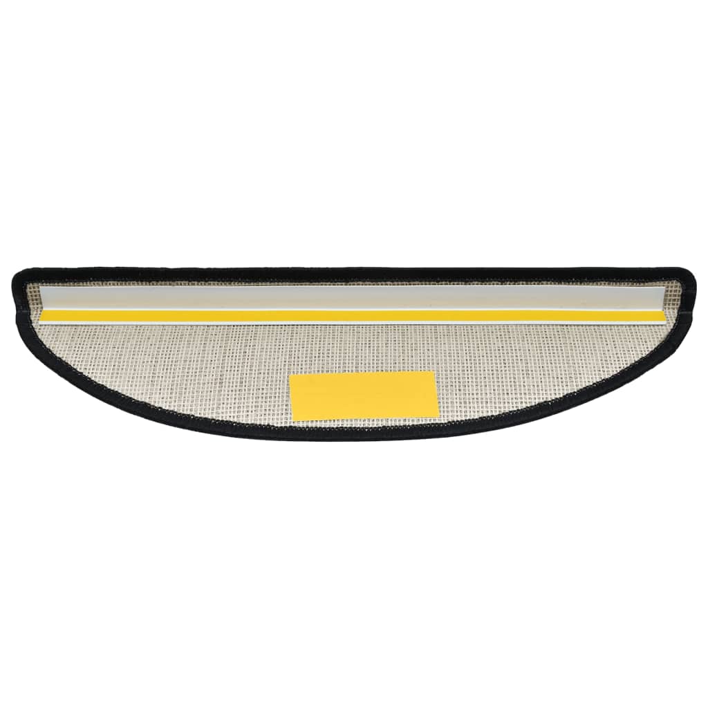 vidaXL Trappmattor 15 st 56x17x3 cm antracit halvrunda