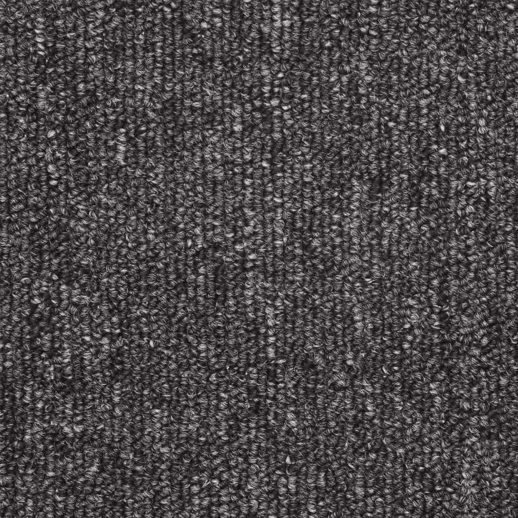 vidaXL Trappmattor 15 st 56x17x3 cm antracit halvrunda