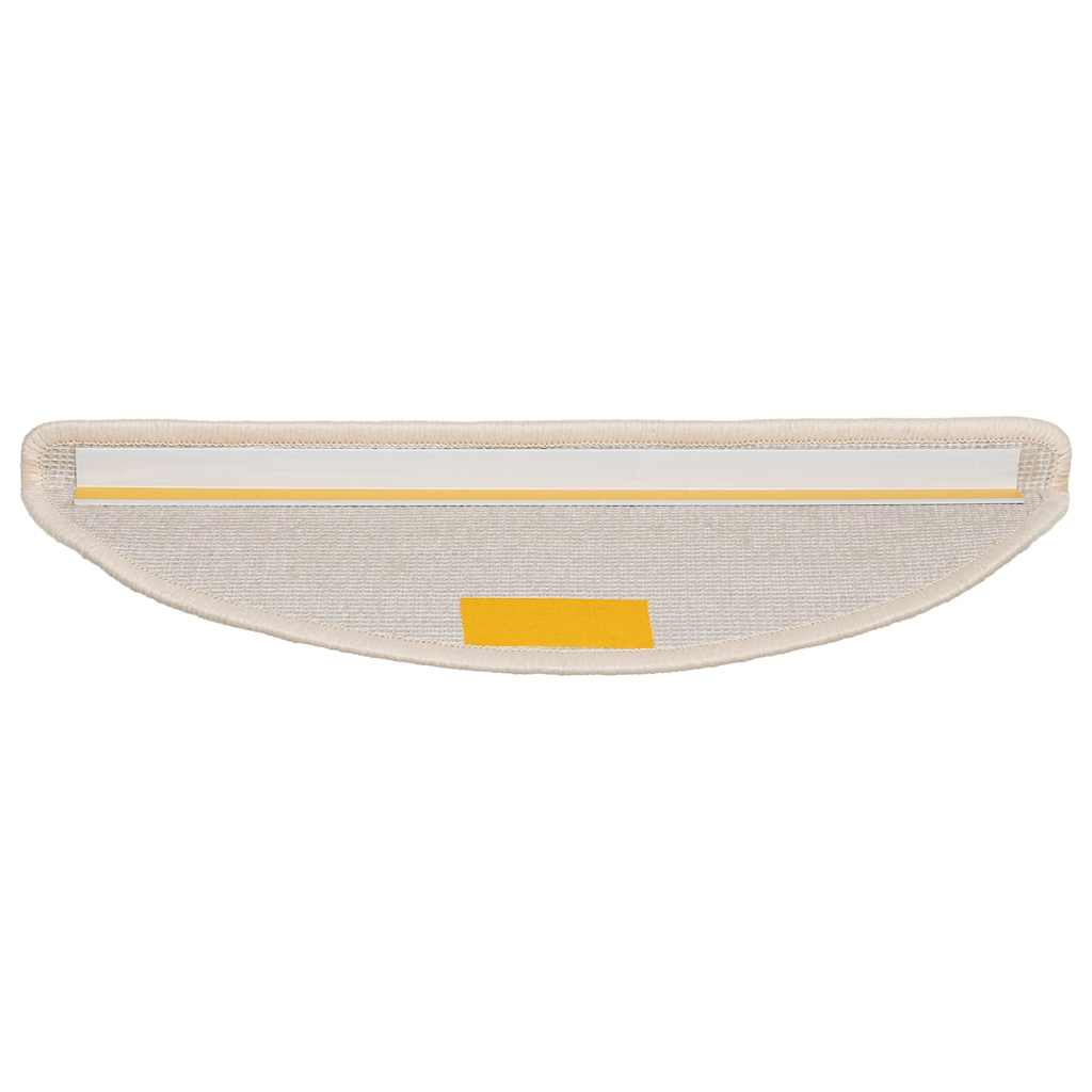 vidaXL Trappmattor 15 st 56x17x3 cm vita halvrunda