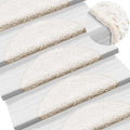 vidaXL Trappmattor 15 st 56x17x3 cm vita halvrunda