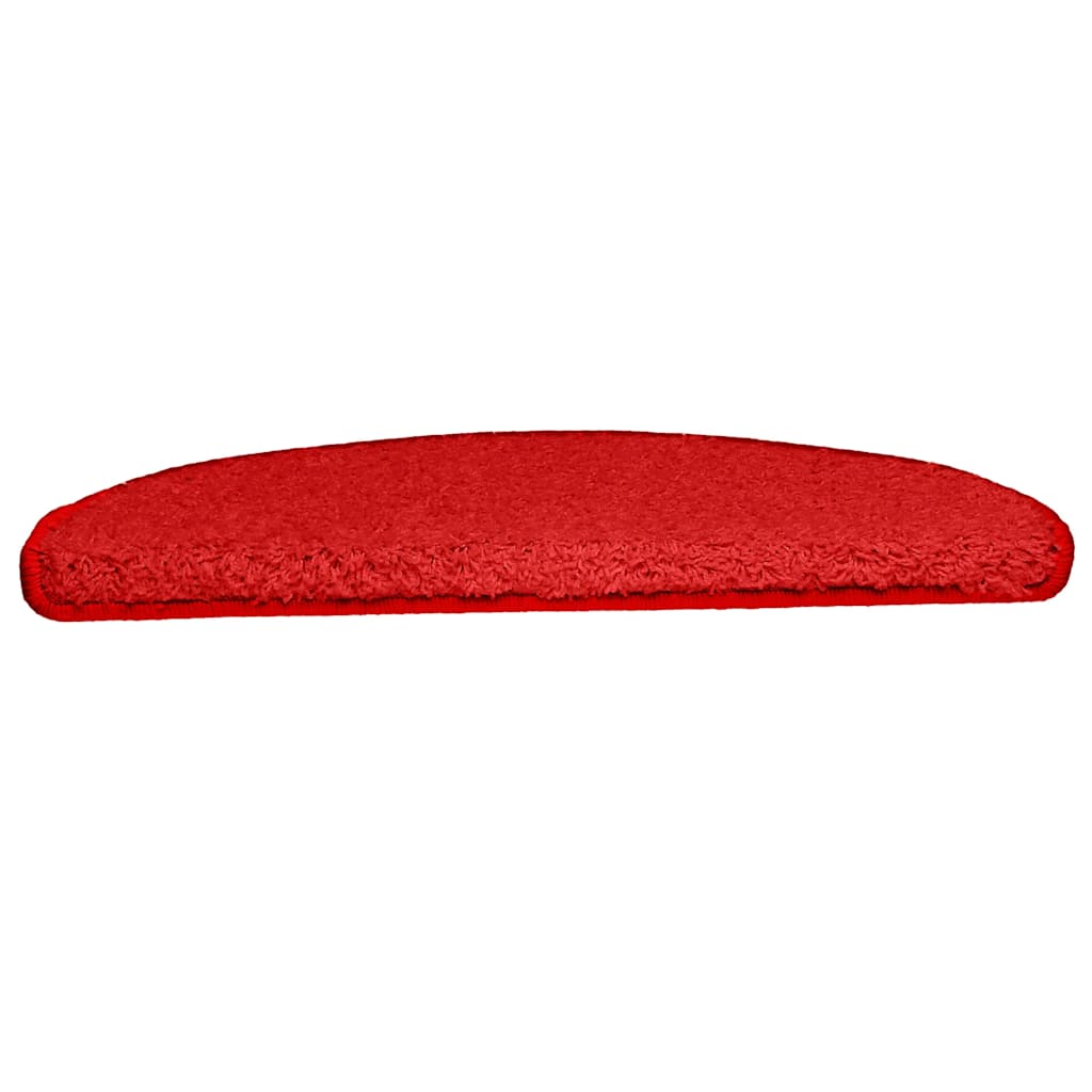 vidaXL Trappmattor 15 st 65x21x4 cm röda halvrunda stora