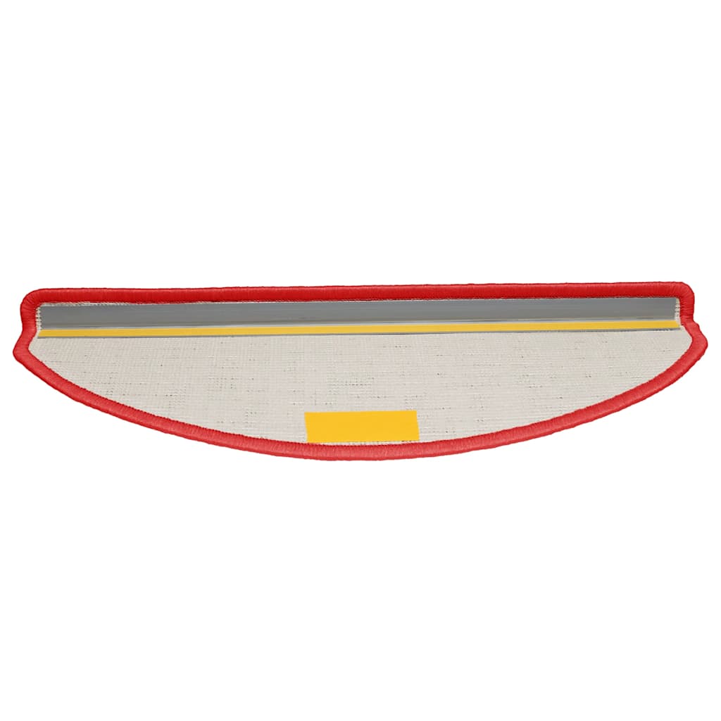 vidaXL Trappmattor 15 st 65x21x4 cm röda halvrunda stora