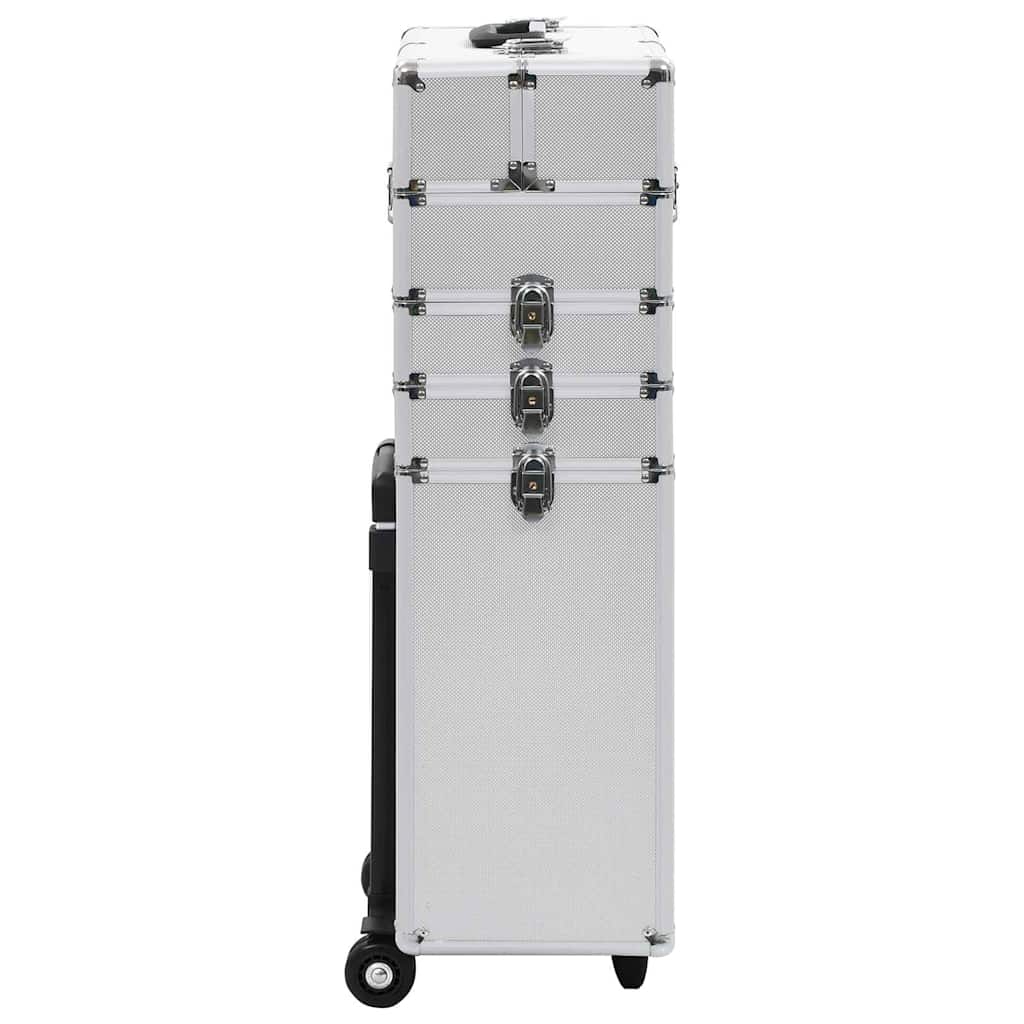 vidaXL Sminklåda aluminium silver