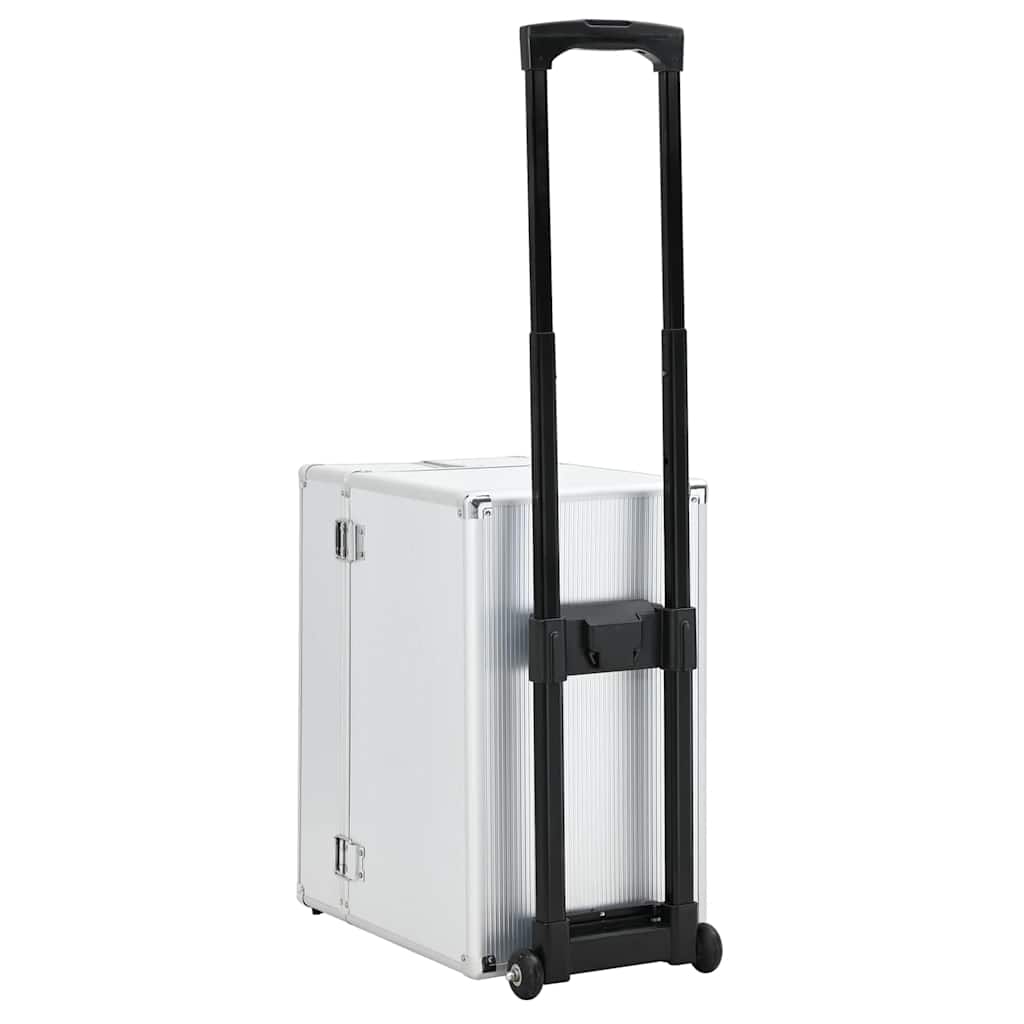 vidaXL Pilotväska 47x39x27 cm silver aluminium