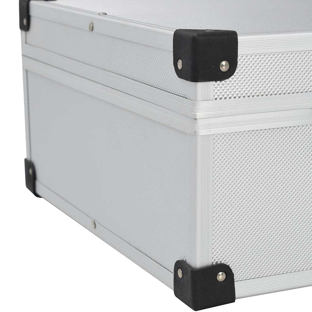vidaXL Verktygsväska 46x33x16 cm silver aluminium
