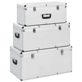 vidaXL Förvaringsväskor 3 st silver aluminium