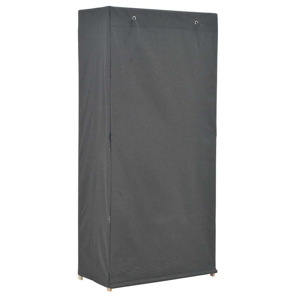vidaXL Garderob 79x40x170 cm grå tyg