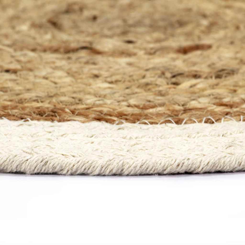 vidaXL Bordstabletter 6 st naturlig 38 cm rund jute och bomull