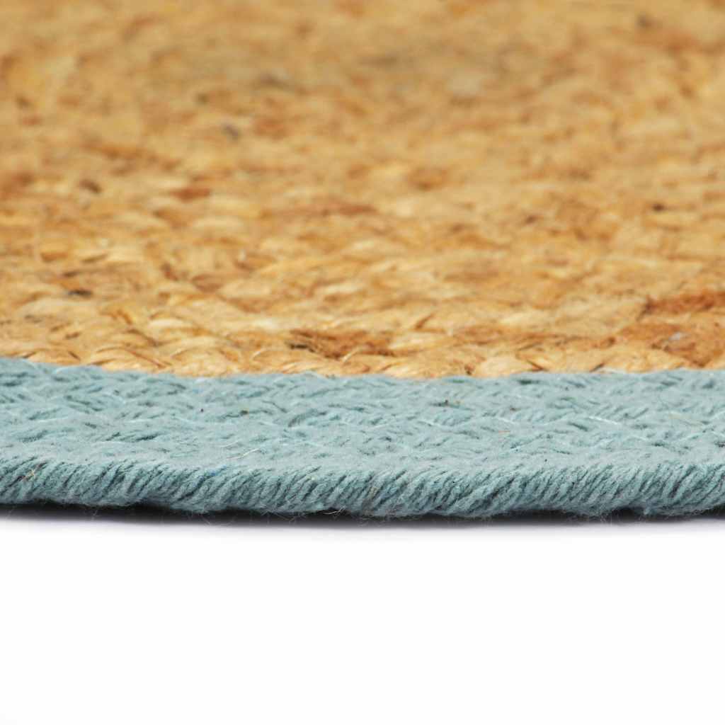 vidaXL Bordstabletter 6 st naturlig och grön 38 cm jute och bomull