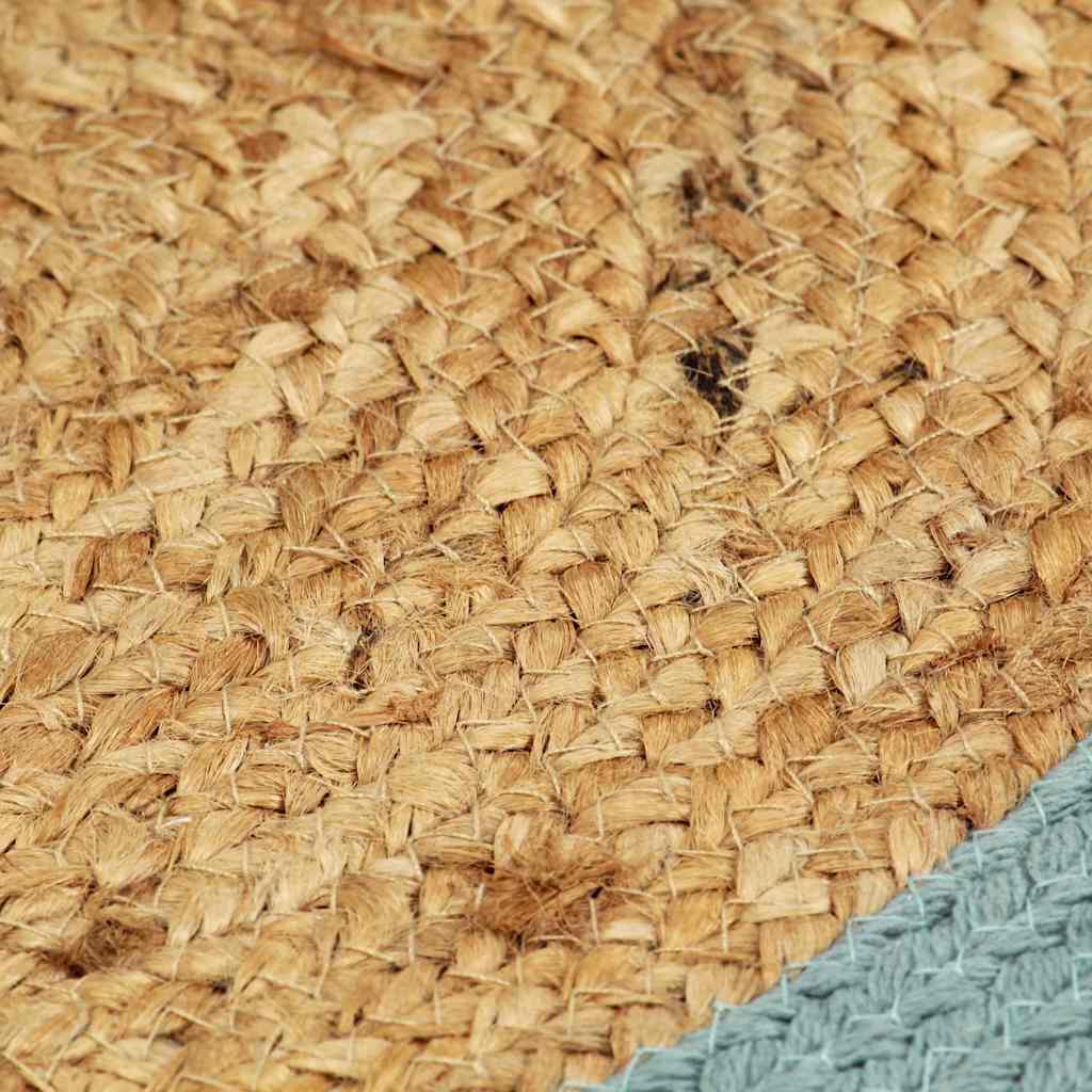 vidaXL Bordstabletter 6 st naturlig och grön 38 cm jute och bomull