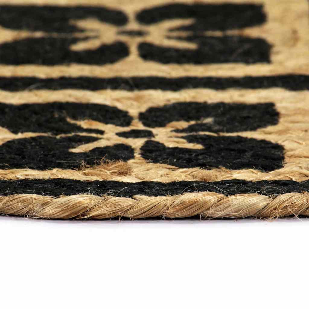 vidaXL Bordstabletter 6 st svart 38 cm rund jute