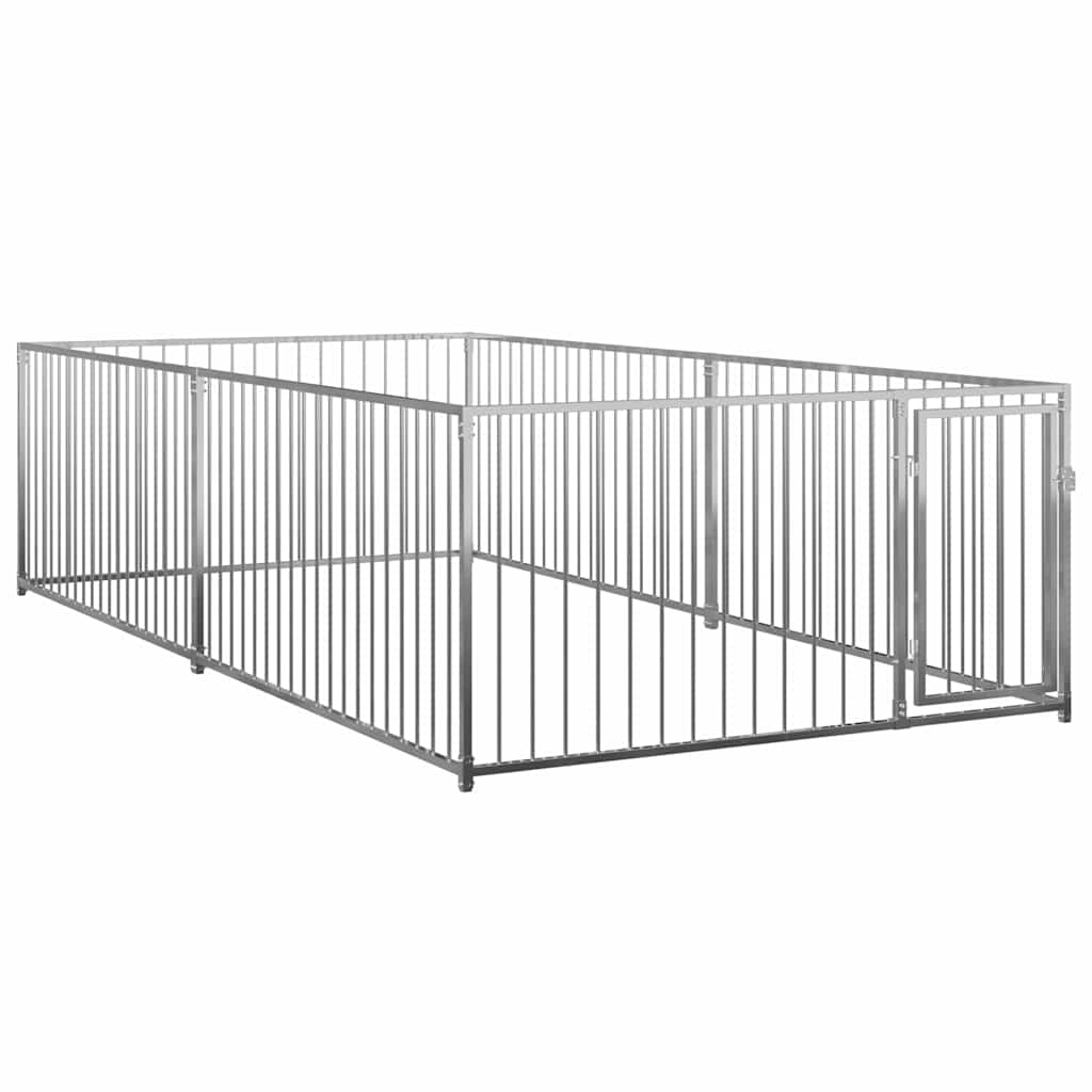 vidaXL Hundgård för utomhusbruk 200x400x100 cm