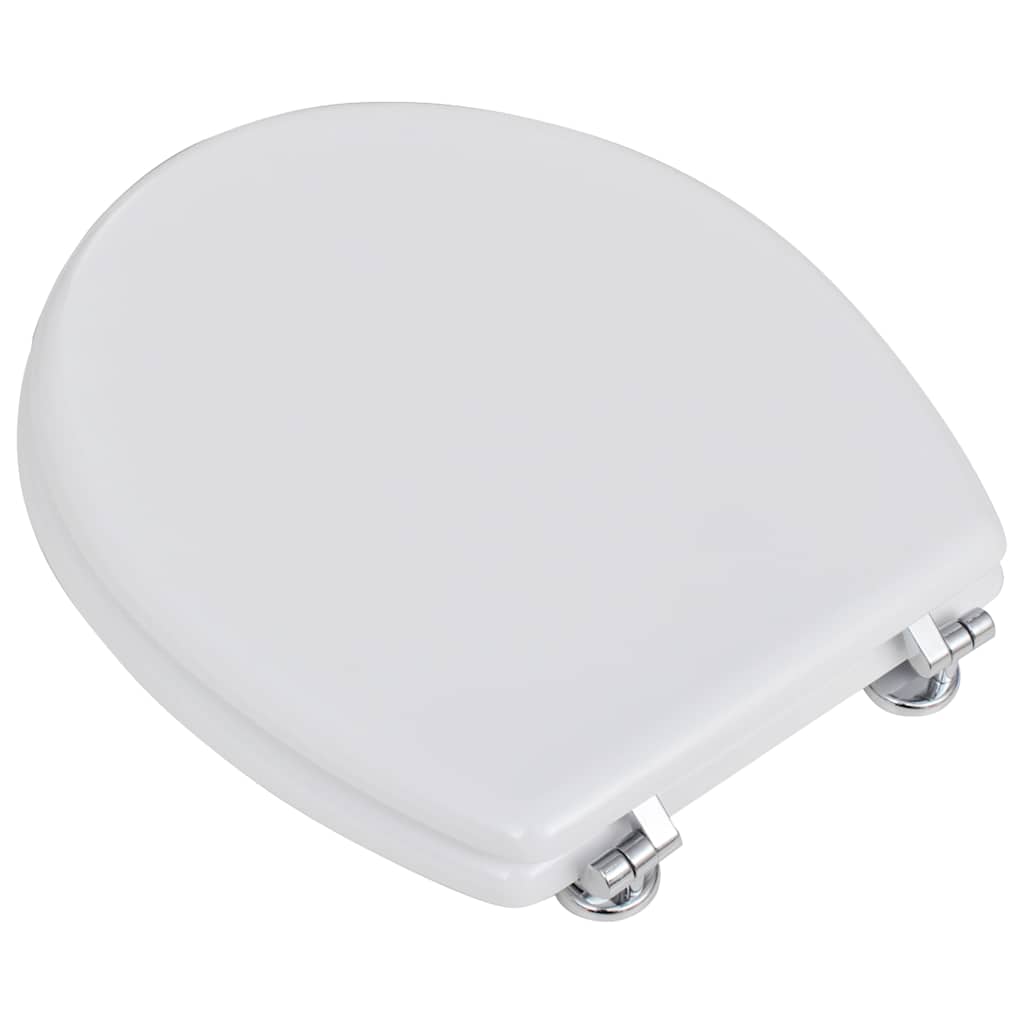 vidaXL Toalettsitsar med lock 2 st MDF vit