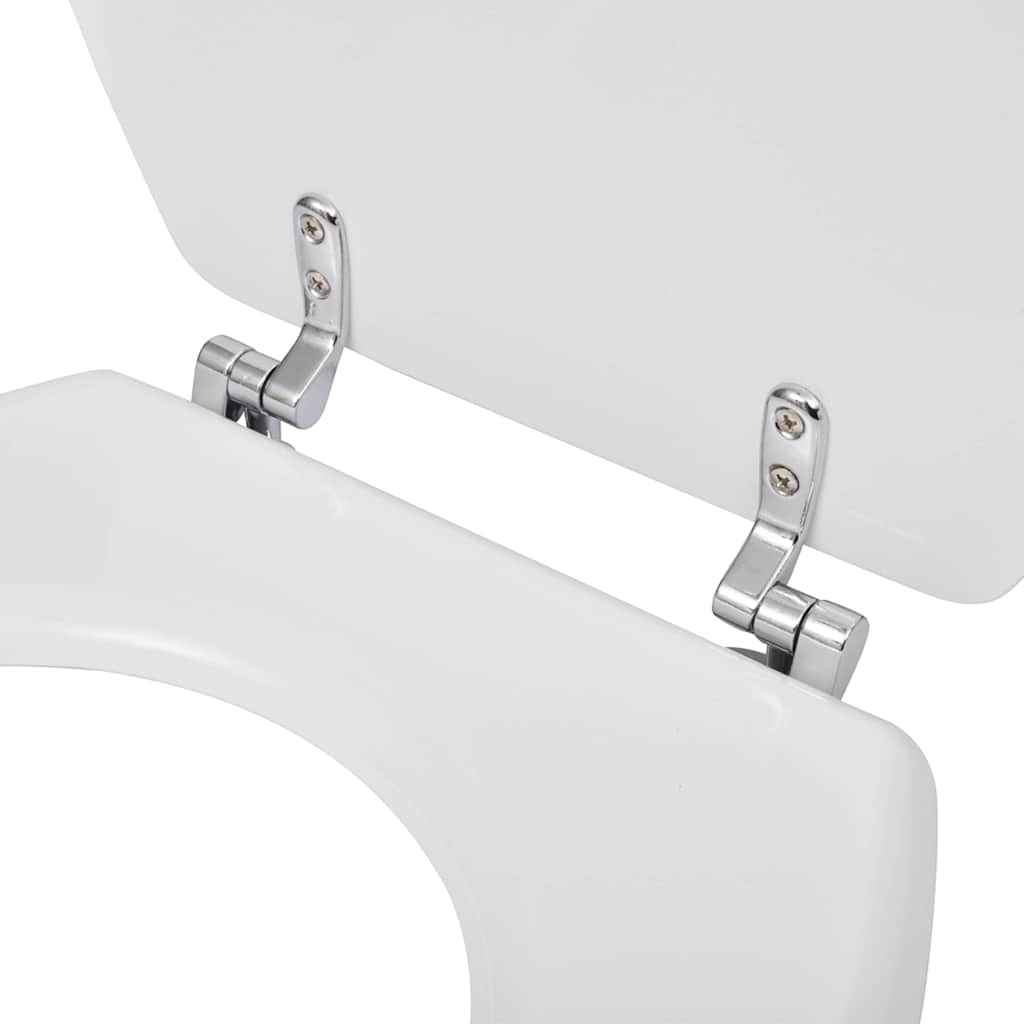 vidaXL Toalettsitsar med lock 2 st MDF vit