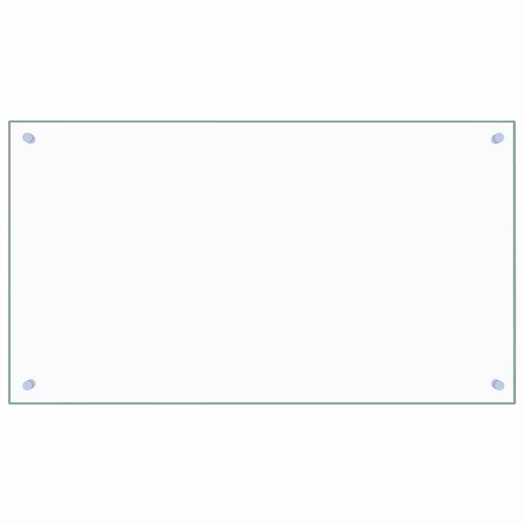 vidaXL Stänkskydd transparent 90x50 cm härdat glas