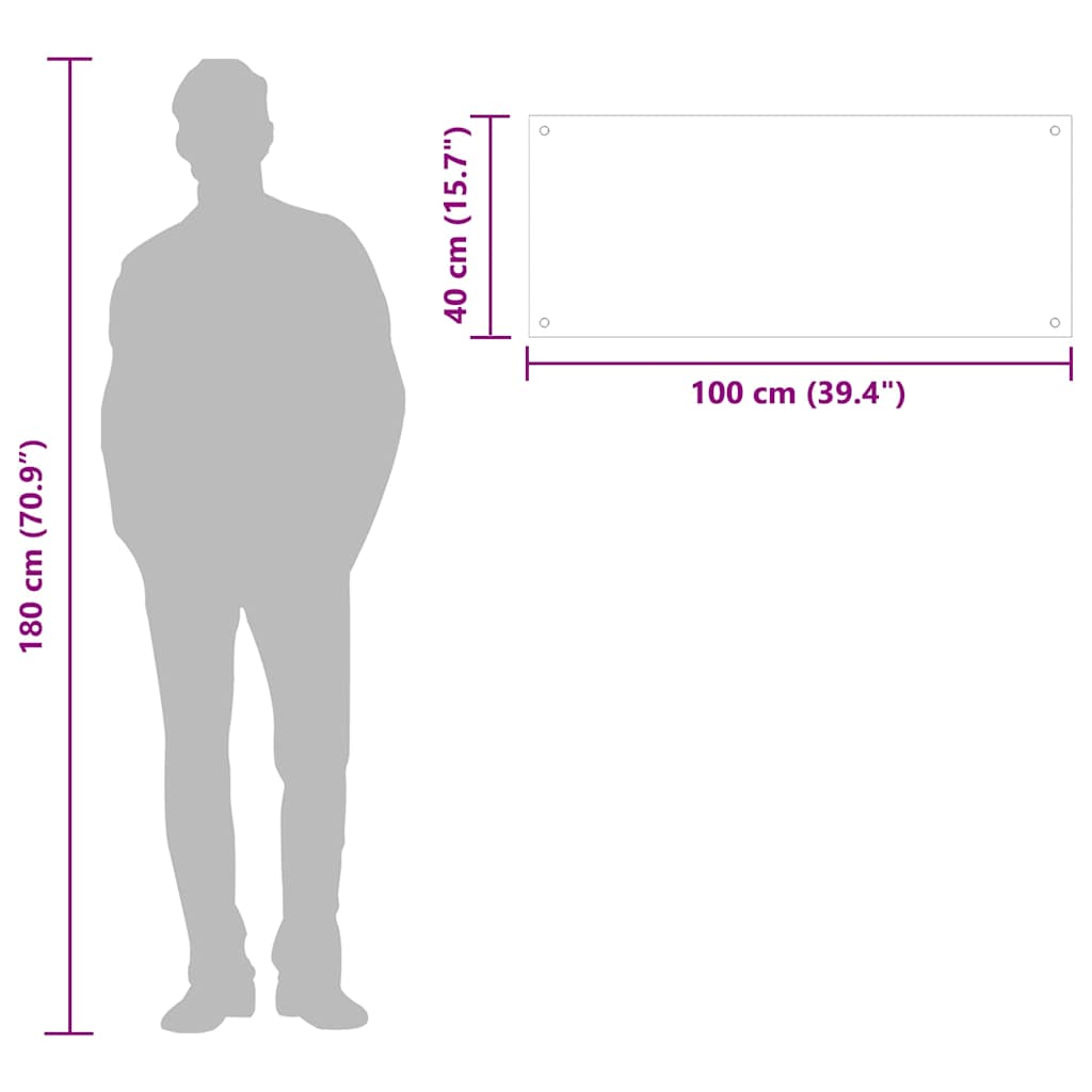 vidaXL Stänkskydd svart 100x40 cm härdat glas